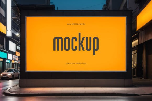 Download Night Advertisement Billboard Mockup - Premium Bundle